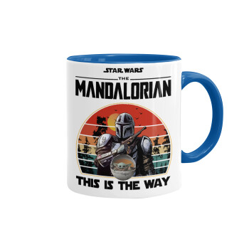 Mandalorian, Mug colored blue, ceramic, 330ml