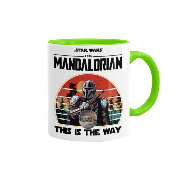 Mandalorian, Mug colored light green, ceramic, 330ml