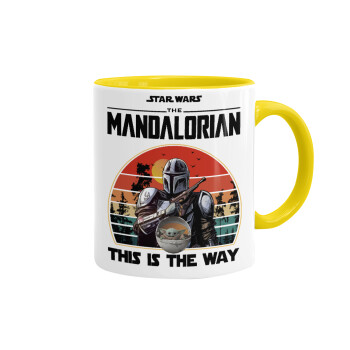 Mandalorian, Mug colored yellow, ceramic, 330ml