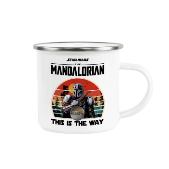 Mandalorian, Κούπα Μεταλλική εμαγιέ λευκη 360ml