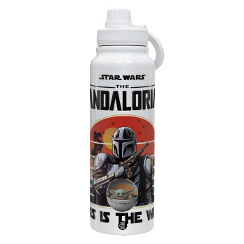 Mandalorian, 1L Stainless Steel Thermal Bottle with Phone Holder & Double Wall Insulation