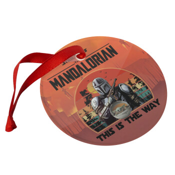 Mandalorian, Χριστουγεννιάτικο στολίδι γυάλινο 9cm