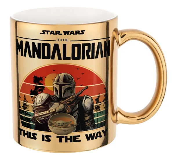 Mandalorian — Κούπα κεραμική, χρυσή καθρέπτης, 330ml