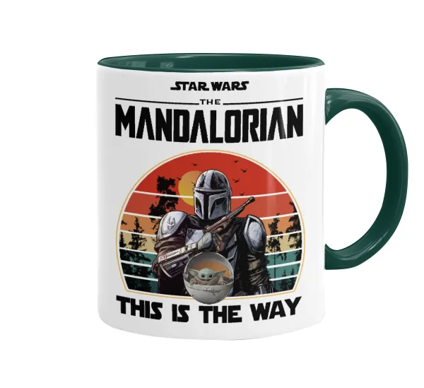 Mandalorian — Κούπα χρωματιστή πράσινη, κεραμική, 330ml