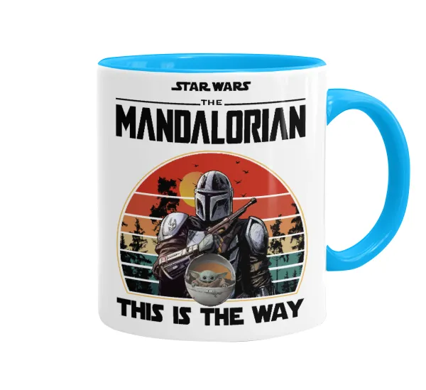 Mandalorian — Κούπα χρωματιστή γαλάζια, κεραμική, 330ml