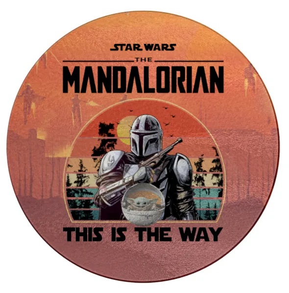 Mandalorian — Επιφάνεια κοπής γυάλινη στρογγυλή (30cm)