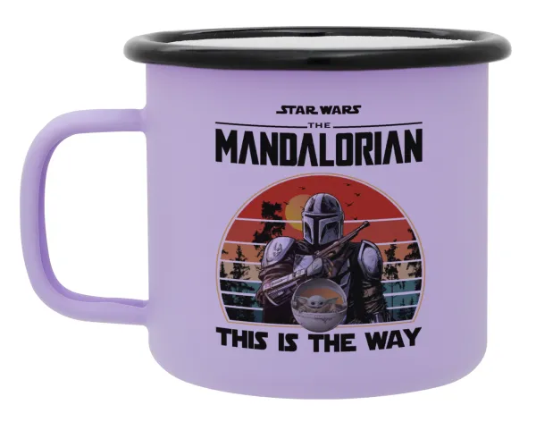 Mandalorian — Κούπα Μεταλλική εμαγιέ ΜΑΤ Light Pastel Purple 360ml