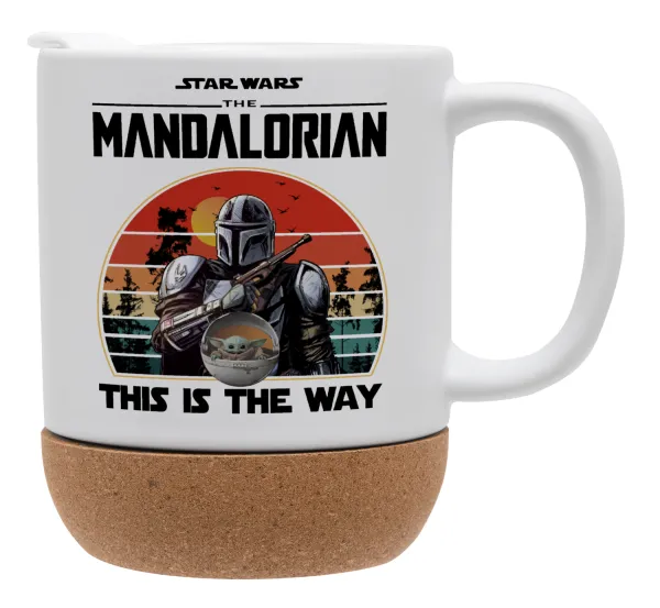 Mandalorian — Κούπα, κεραμική με βάση φελού και καπάκι (ΜΑΤ), 330ml