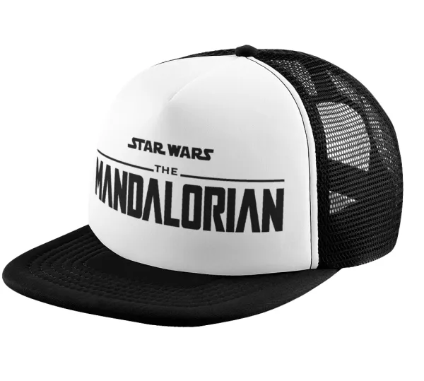 Mandalorian — Καπέλο παιδικό Soft Trucker με Δίχτυ ΜΑΥΡΟ/ΛΕΥΚΟ (POLYESTER, ΠΑΙΔΙΚΟ, ONE SIZE)