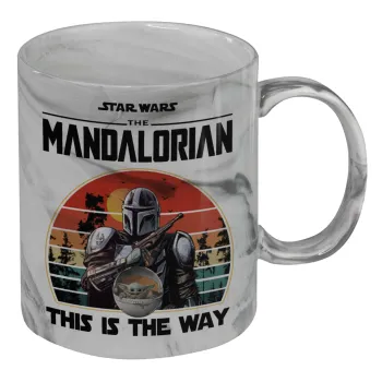 Mandalorian, Κούπα κεραμική, marble style (μάρμαρο), 330ml