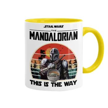 Mandalorian, Mug colored yellow, ceramic, 330ml