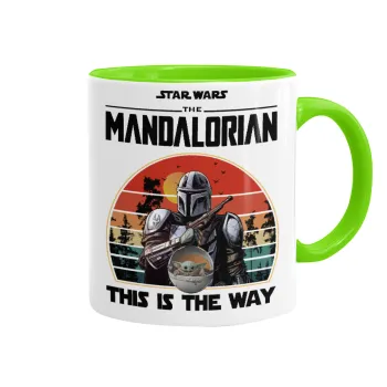 Mandalorian, Mug colored light green, ceramic, 330ml