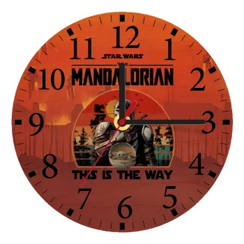 Mandalorian, Ρολόι τοίχου ξύλινο plywood (20cm)