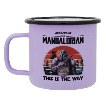 Mandalorian, Κούπα Μεταλλική εμαγιέ ΜΑΤ Light Pastel Purple 360ml