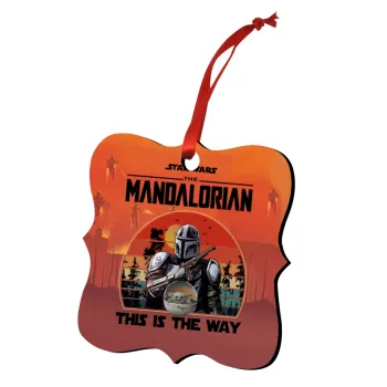Mandalorian, Στολίδι Χριστουγεννιάτικο στολίδι polygon ξύλινο 7.5cm
