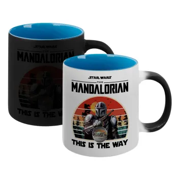 Mandalorian, Κούπα Μαγική εσωτερικό μπλε, κεραμική 330ml που αλλάζει χρώμα με το ζεστό ρόφημα