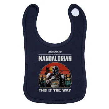 Mandalorian, Σαλιάρα με Σκρατς 100% Organic Cotton Μπλε (0-18 months)