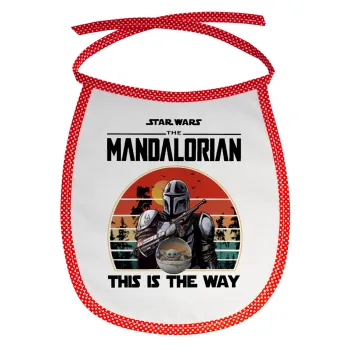 Mandalorian, Σαλιάρα μωρού αλέκιαστη με κορδόνι Κόκκινη