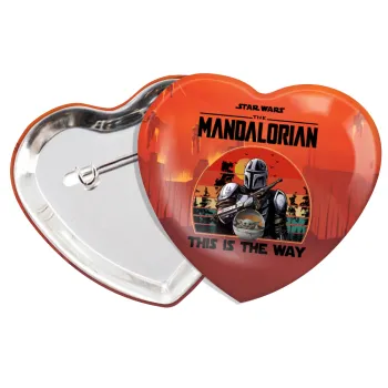 Mandalorian, Κονκάρδα παραμάνα καρδιά (57x52mm)