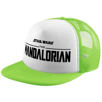 Mandalorian, Child's Soft Trucker Hat with Green/White Mesh (POLYESTER, CHILDREN'S, ONE SIZE)