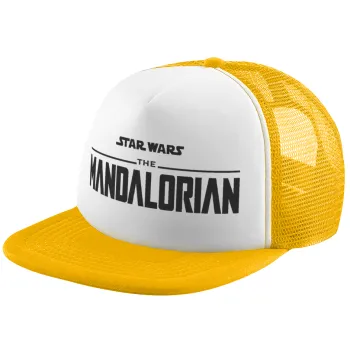 Mandalorian, Καπέλο Ενηλίκων Soft Trucker με Δίχτυ Κίτρινο/White (POLYESTER, ΕΝΗΛΙΚΩΝ, UNISEX, ONE SIZE)