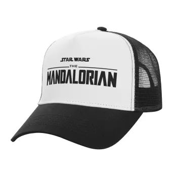 Mandalorian, Καπέλο Ενηλίκων Structured Trucker, με Δίχτυ, ΛΕΥΚΟ/ΜΑΥΡΟ (100% ΒΑΜΒΑΚΕΡΟ, ΕΝΗΛΙΚΩΝ, UNISEX, ONE SIZE)