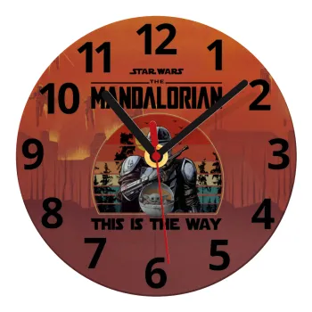 Mandalorian, Ρολόι τοίχου γυάλινο (20cm)