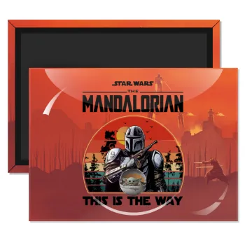 Mandalorian, Ορθογώνιο μαγνητάκι ψυγείου διάστασης 9x6cm