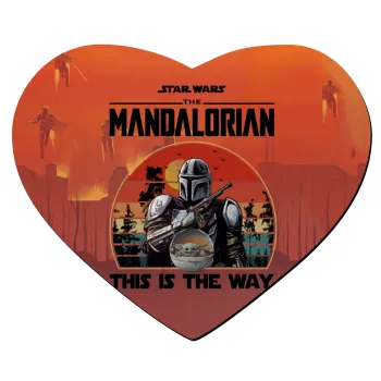 Mandalorian, Mousepad καρδιά 23x20cm