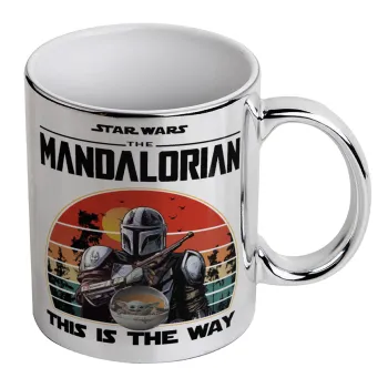 Mandalorian, Κούπα κεραμική, ασημένια καθρέπτης, 330ml