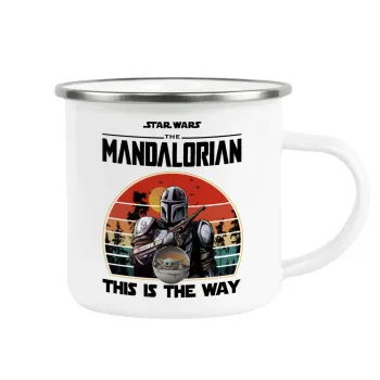 Mandalorian, Κούπα Μεταλλική εμαγιέ λευκη 360ml