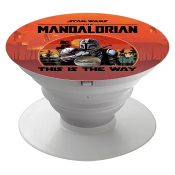 Mandalorian, Phone Holders Stand  White Hand-held Mobile Phone Holder