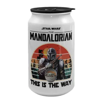 Mandalorian, Κούπα ταξιδιού μεταλλική με καπάκι (tin-can) 500ml