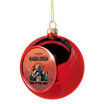 Mandalorian, Christmas tree ball Red 8cm