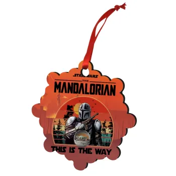 Mandalorian, Στολίδι Χριστουγεννιάτικο στολίδι snowflake ξύλινο 7.5cm