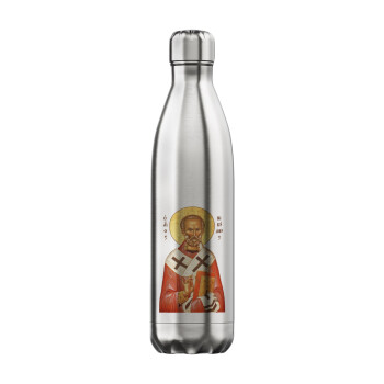 Saint Nicholas orthodox , Inox (Stainless steel) hot metal mug, double wall, 750ml