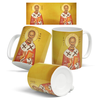 Saint Nicholas orthodox , Ceramic coffee mug, 330ml