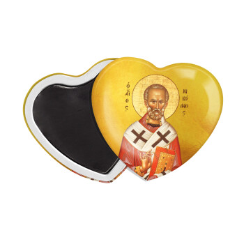 Άγιος Νικόλαος, Μαγνητάκι καρδιά (57x52mm)