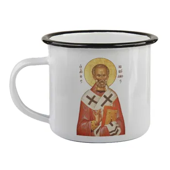 Saint Nicholas orthodox , Κούπα εμαγιέ με μαύρο χείλος 360ml