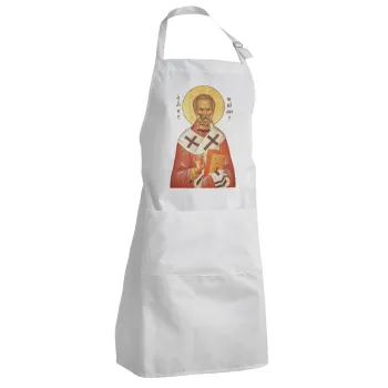 Saint Nicholas orthodox , Adult Chef Apron (with sliders and 2 pockets)