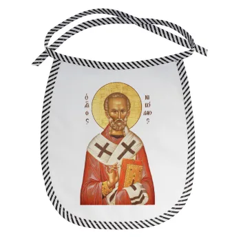 Άγιος Νικόλαος, Σαλιάρα μωρού αλέκιαστη με κορδόνι Μαύρη