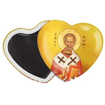 Άγιος Νικόλαος, Μαγνητάκι καρδιά (57x52mm)