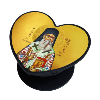 Saint Nektarios, Phone Holders Stand  καρδιά Μαύρο Βάση Στήριξης Κινητού στο Χέρι