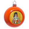 Orange Christmas tree ornament bauble 8cm