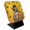 Quartz Wooden table clock with hands (10cm)