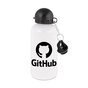 GitHub, Μεταλλικό παγούρι νερού, Λευκό, αλουμινίου 500ml
