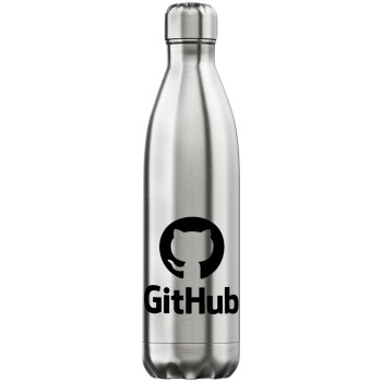 GitHub, Inox (Stainless steel) hot metal mug, double wall, 750ml