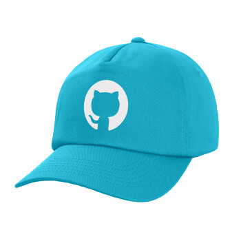 GitHub, Καπέλο παιδικό Baseball, 100% Βαμβακερό,  Γαλάζιο