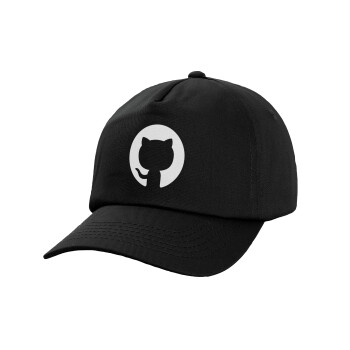 GitHub, Καπέλο Baseball, 100% Βαμβακερό, Low profile, Μαύρο