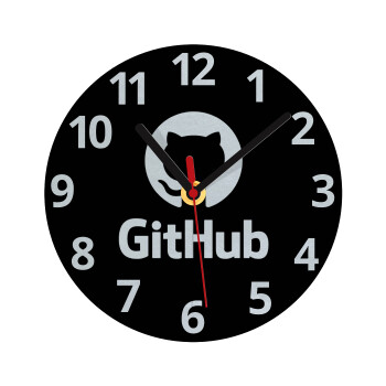 GitHub, Ρολόι τοίχου γυάλινο (20cm)